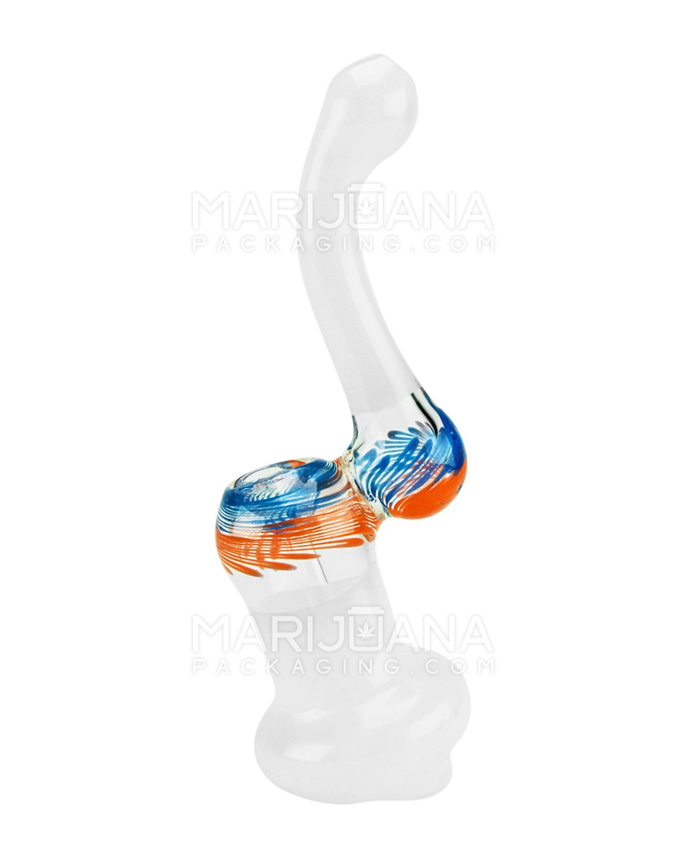 Swirl Frosted Bubbler | 6in Tall - Glass - Assorted - 2
