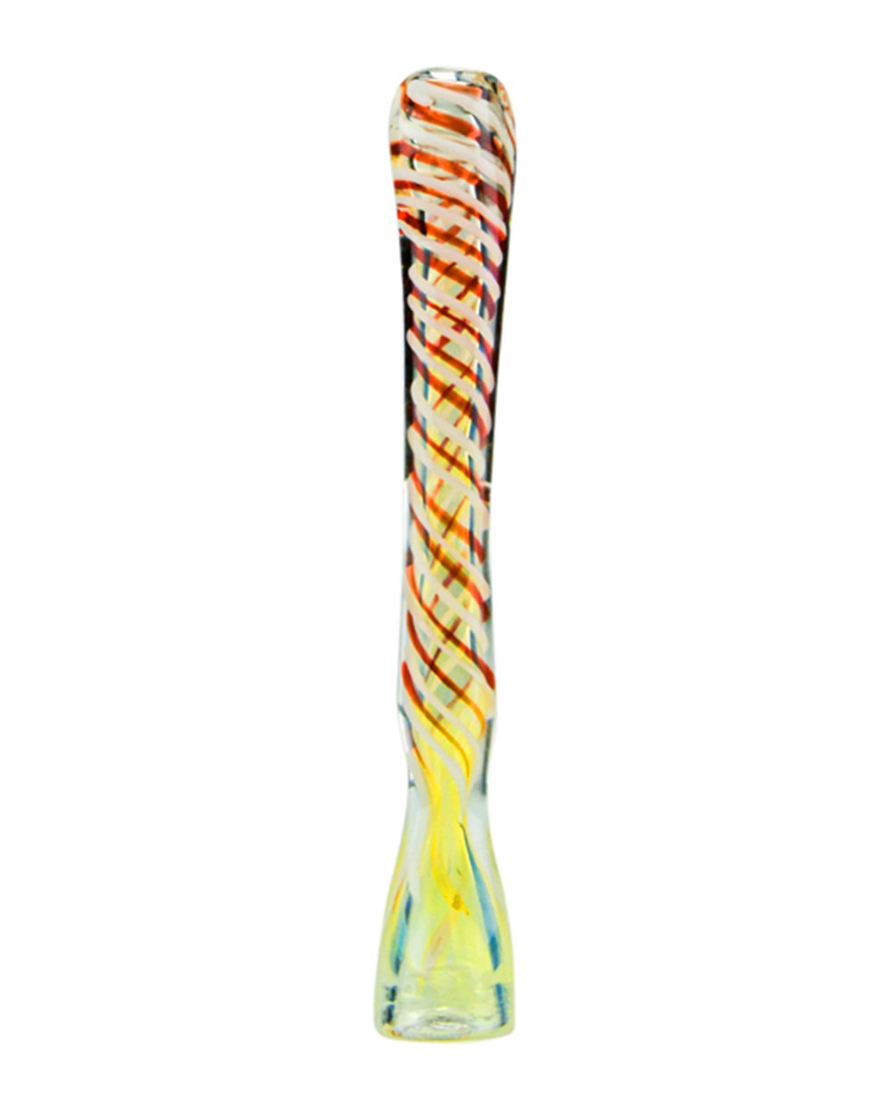 Spiral & Gold Fumed Chillum Hand Pipe | 5in Long - Glass - Assorted - 1