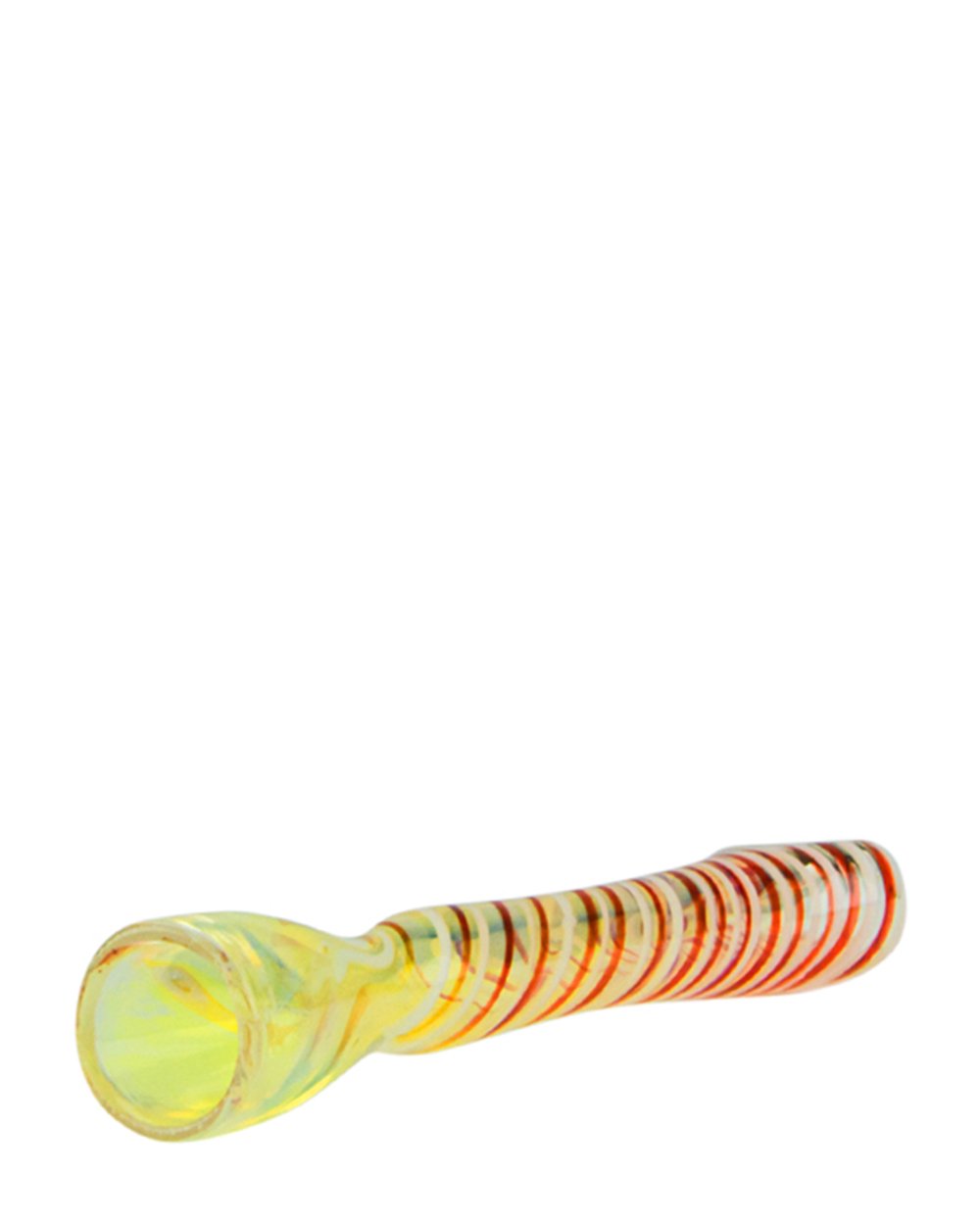 Spiral & Gold Fumed Chillum Hand Pipe | 5in Long - Glass - Assorted - 3