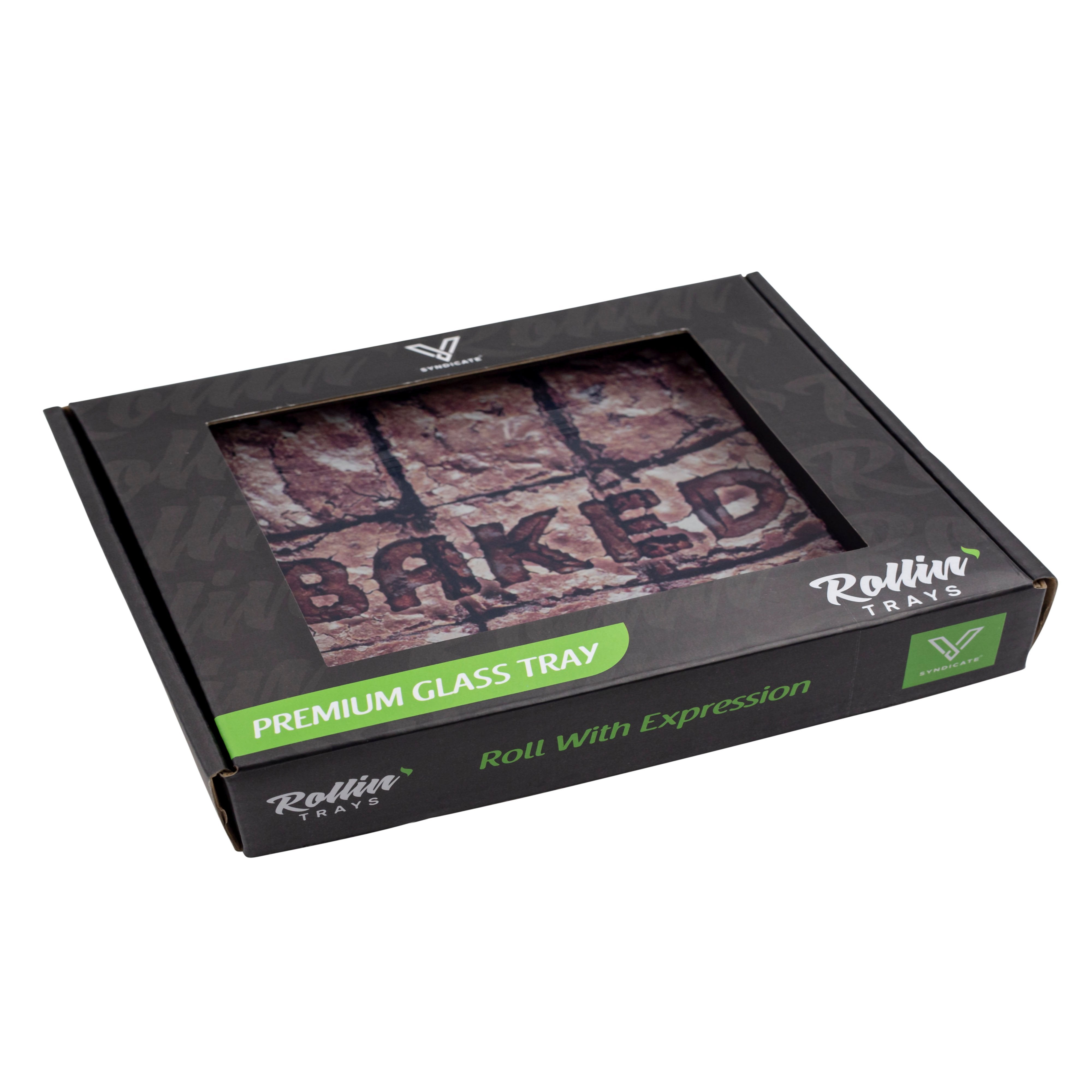 V-SYNDICATE | Baked Brownies Rolling Tray | 6.5in x 5in - Small - Glass - 2