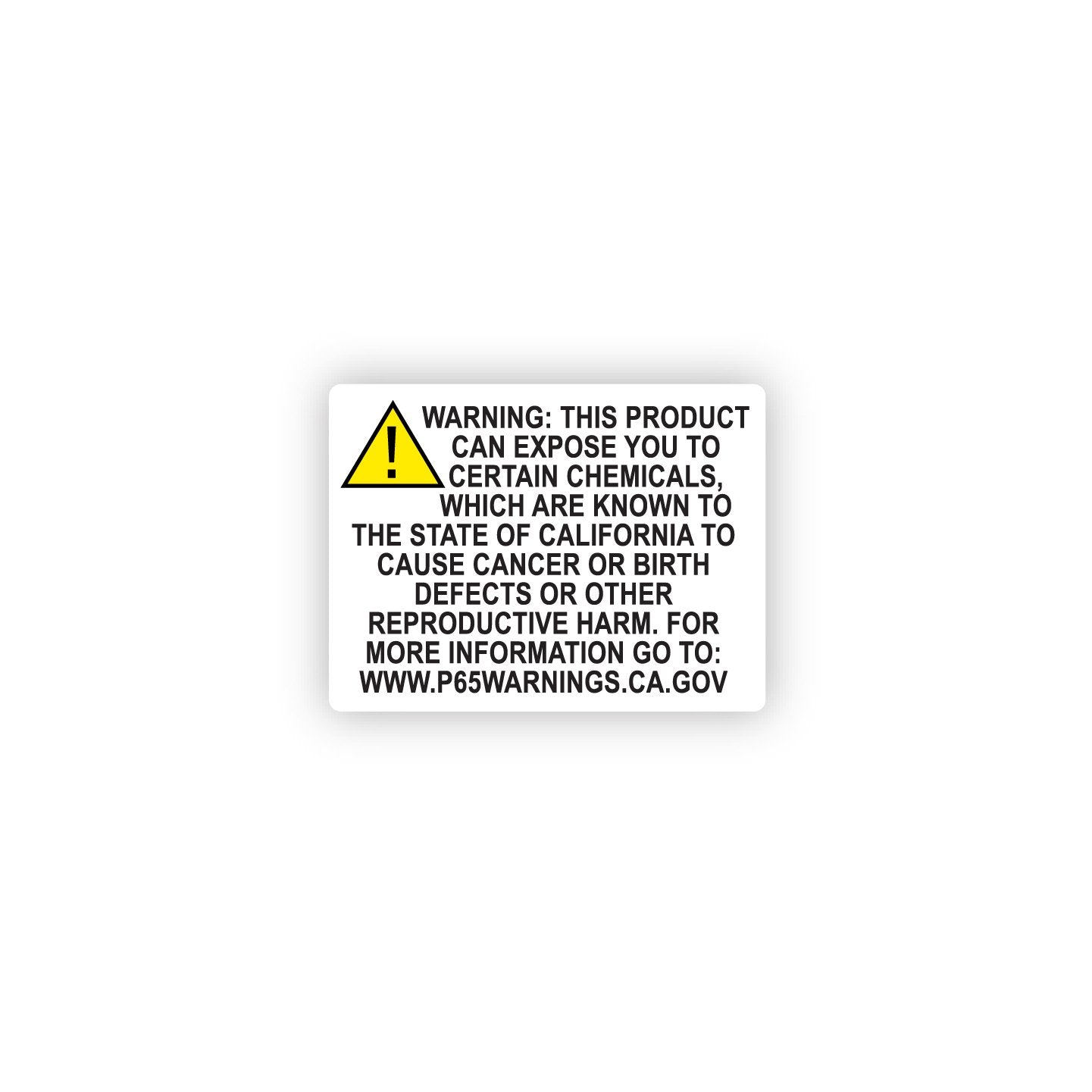 California Prop 65 Chemical Warning Compliance Label | 2in x 1.5in - Long Form - 1000 Count - 1