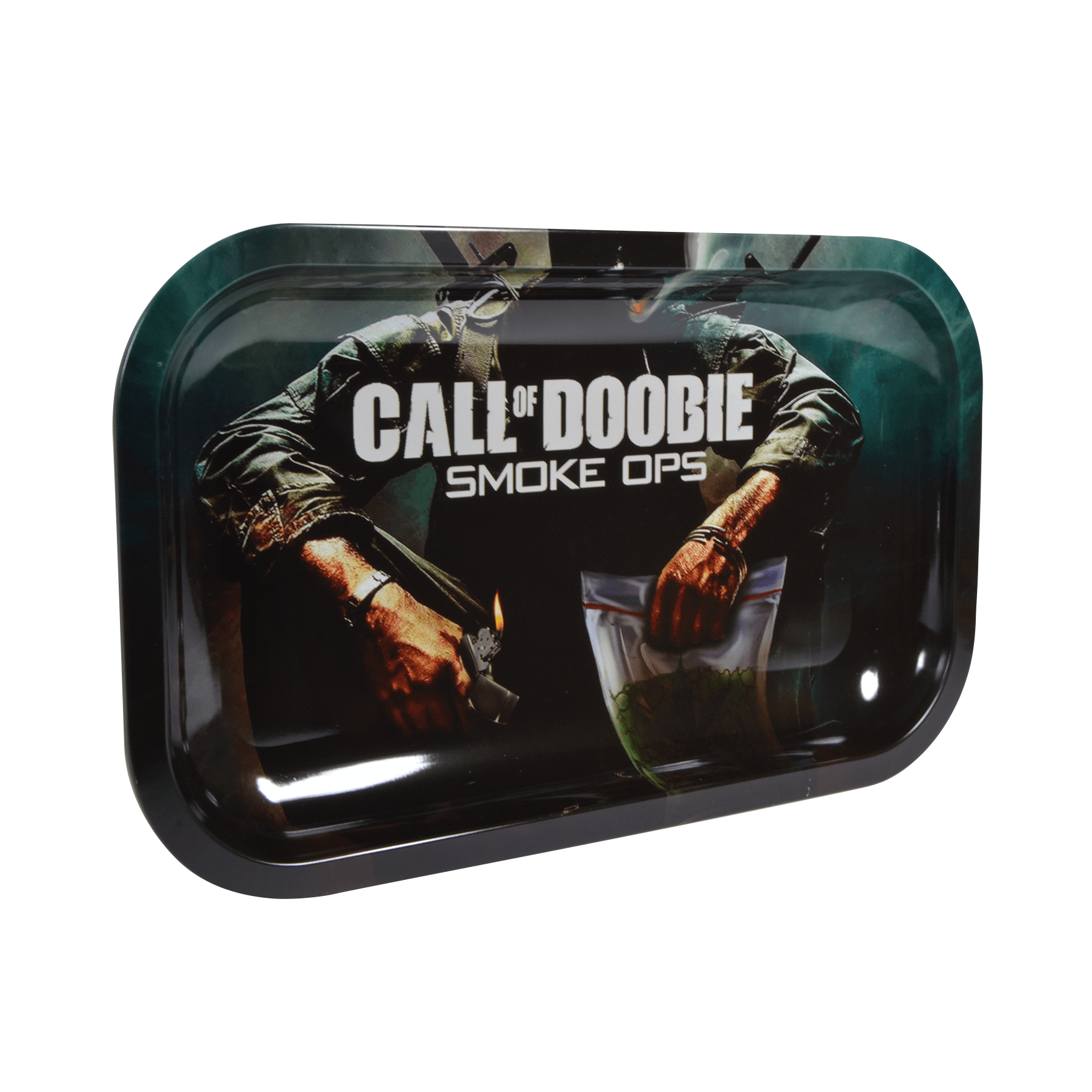 V-SYNDICATE | Call of Doobie Rolling Tray | 10.5in x 6.25in - Medium - Metal - 1