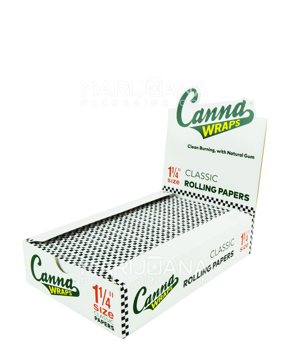 CANNA WRAPS | 'Retail Display' 1 1/4 Size Rolling Papers | 83mm - Classic - 25 Count - 1