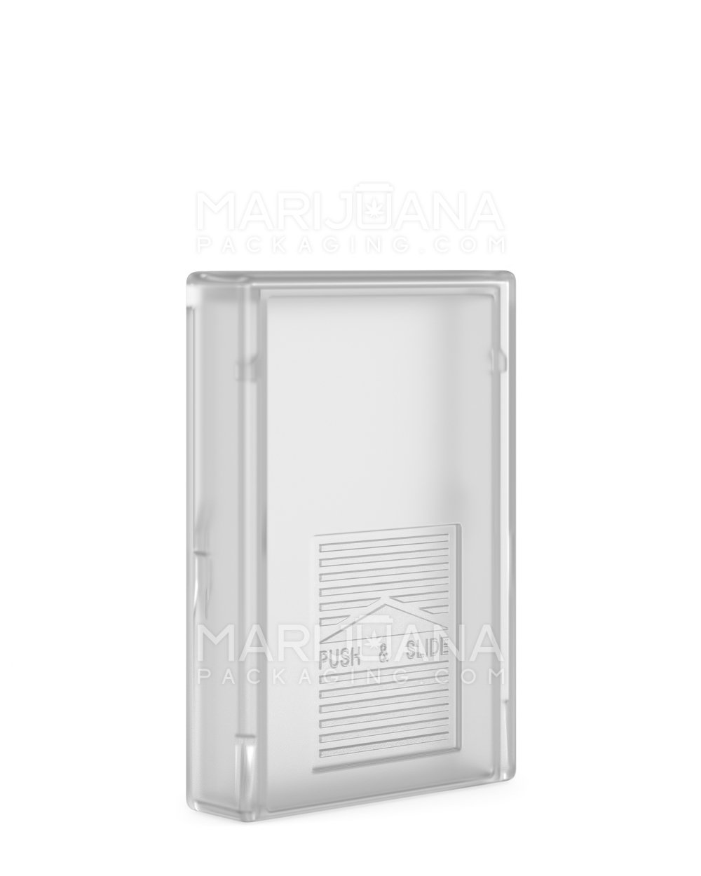 Child Resistant Push & Slide Shatter Box Concentrate Container | 61mm x 42mm - Clear Plastic | Sample - 1