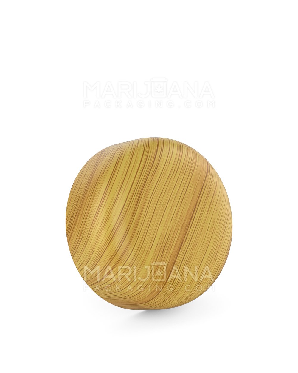 Child Resistant Dome Push Down & Turn Plastic Caps | 53mm - Bamboo Wood | Sample - 1