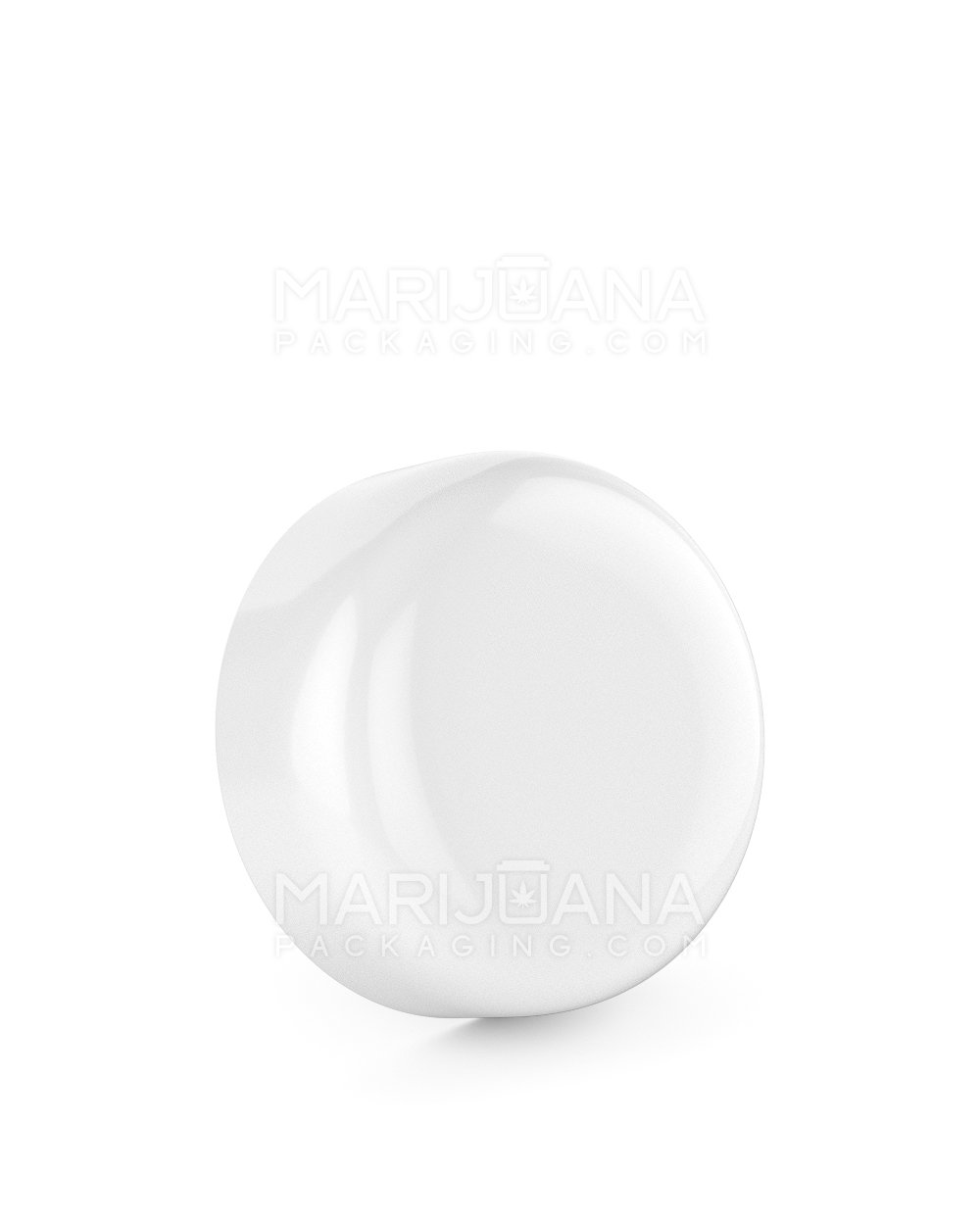 Child Resistant Dome Push Down & Turn Plastic Caps | 53mm - Glossy White | Sample - 1