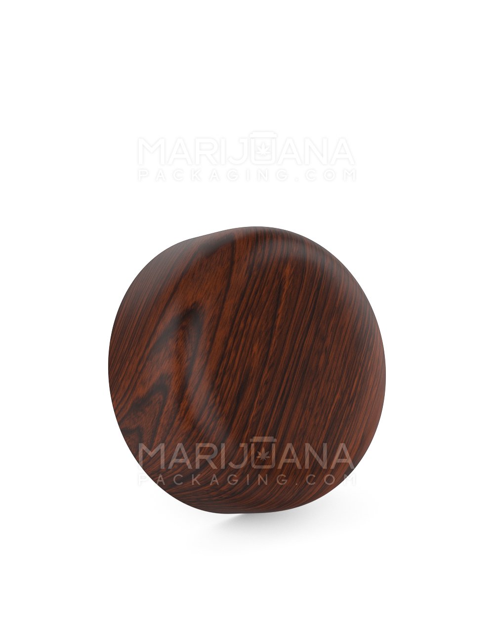 Child Resistant | Dome Push Down & Turn Plastic Caps w/ Foam Liner | 53mm - Redwood Wood - 120 Count - 1