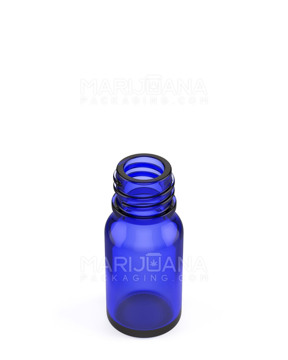 Child Resistant | Glass Tincture Bottles w/ Black Ribbed Dropper Cap | 10mL - Blue - 120 Count - 5