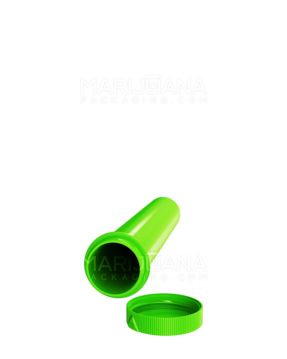 Child Resistant | King Size ‘Line-Up Arrow’ Pre-Roll Tubes | 116mm - Opaque Green Plastic - 500 Count - 4