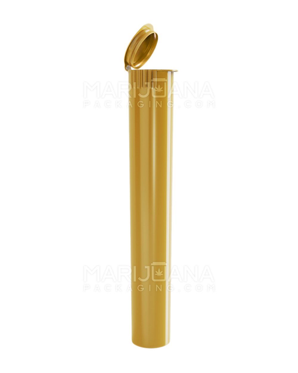 Child Resistant King Size Pop Top Opaque Plastic Pre-Roll Tubes | 116mm - Gold | Sample - 1