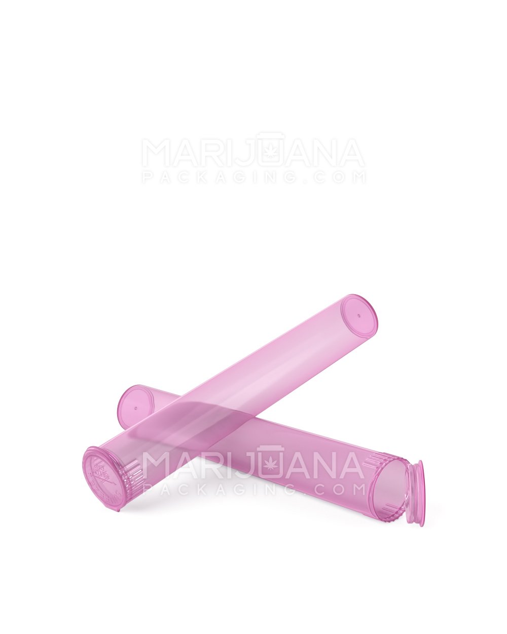 Child Resistant | King Size Pop Top Translucent Plastic Pre-Roll Tubes | 116mm - Pink - 1000 Count - 6