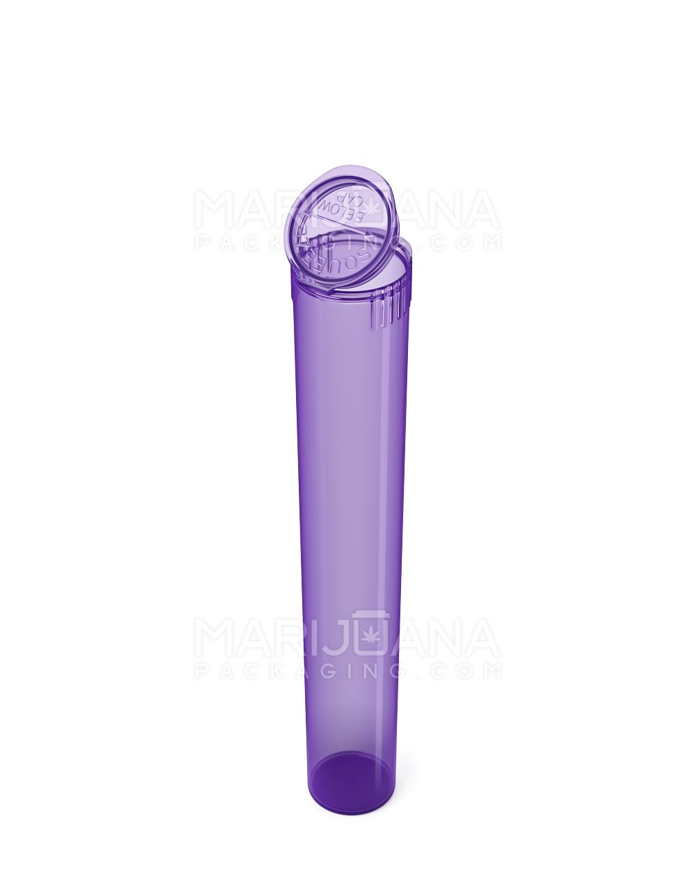 Child Resistant | King Size Pop Top Translucent Plastic Pre-Roll Tubes | 116mm - Purple - 1000 Count - 3