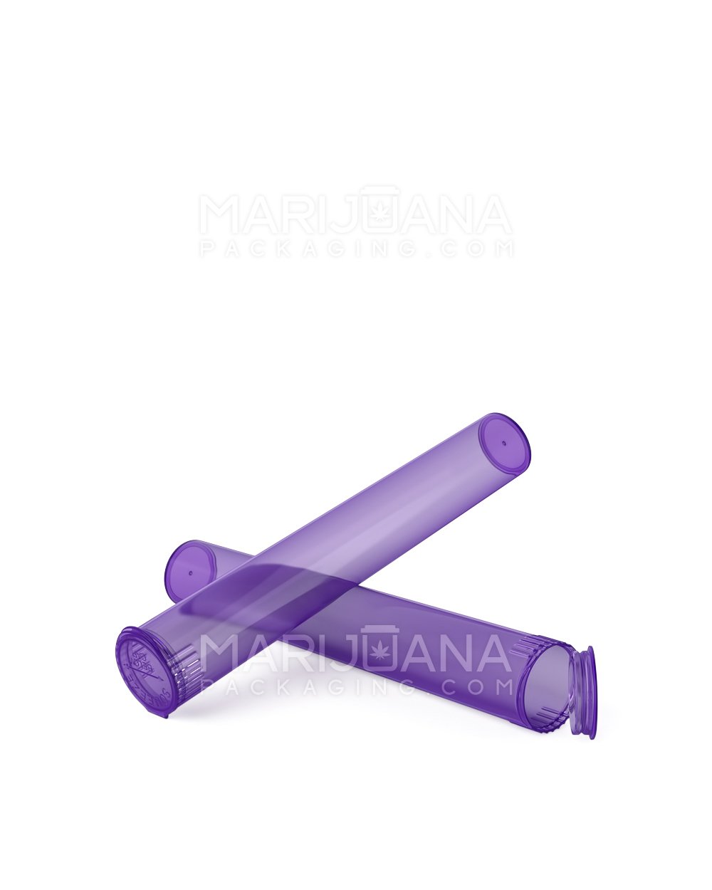 Child Resistant | King Size Pop Top Translucent Plastic Pre-Roll Tubes | 116mm - Purple - 1000 Count - 6