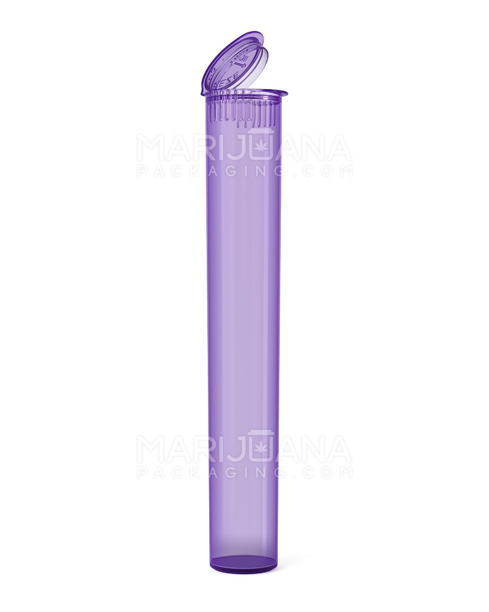 Child Resistant | King Size Pop Top Translucent Plastic Pre-Roll Tubes | 116mm - Purple - 1000 Count - 1