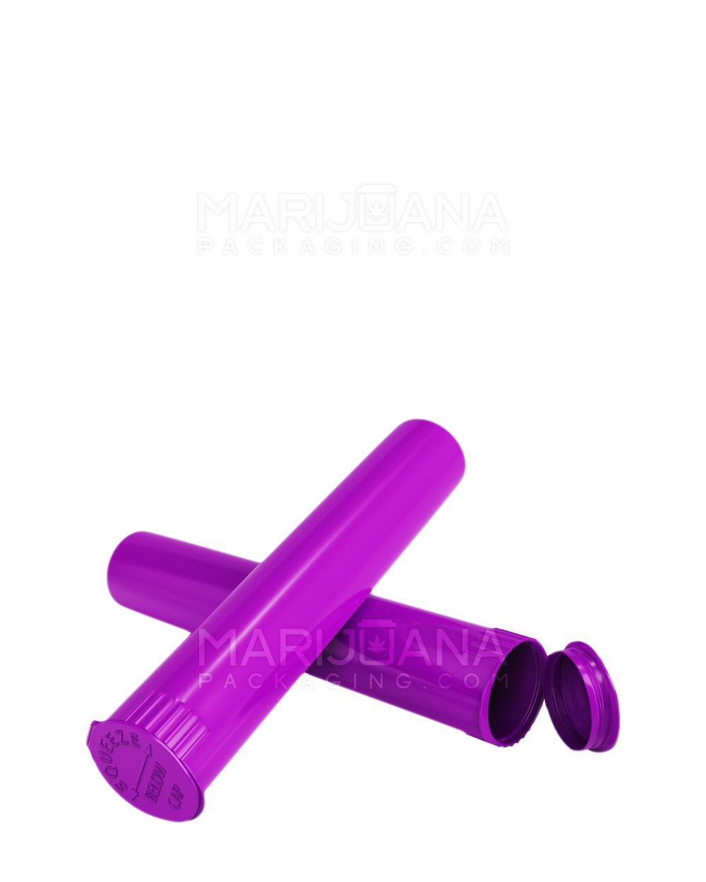 Child Resistant | Pop Top Opaque Plastic Pre-Roll Tubes | 95mm - Purple - 1000 Count - 5
