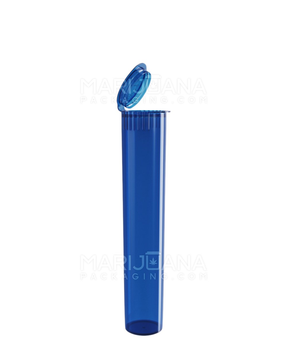 Child Resistant Pop Top Translucent Plastic Pre-Roll Tubes | 95mm - Blue | Sample - 1