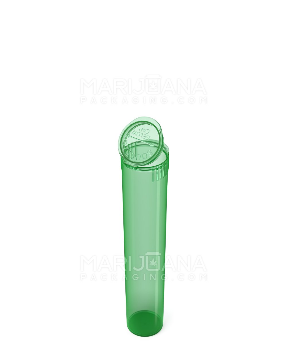 Child Resistant | Pop Top Translucent Plastic Pre-Roll Tubes | 95mm - Green - 1000 Count - 3