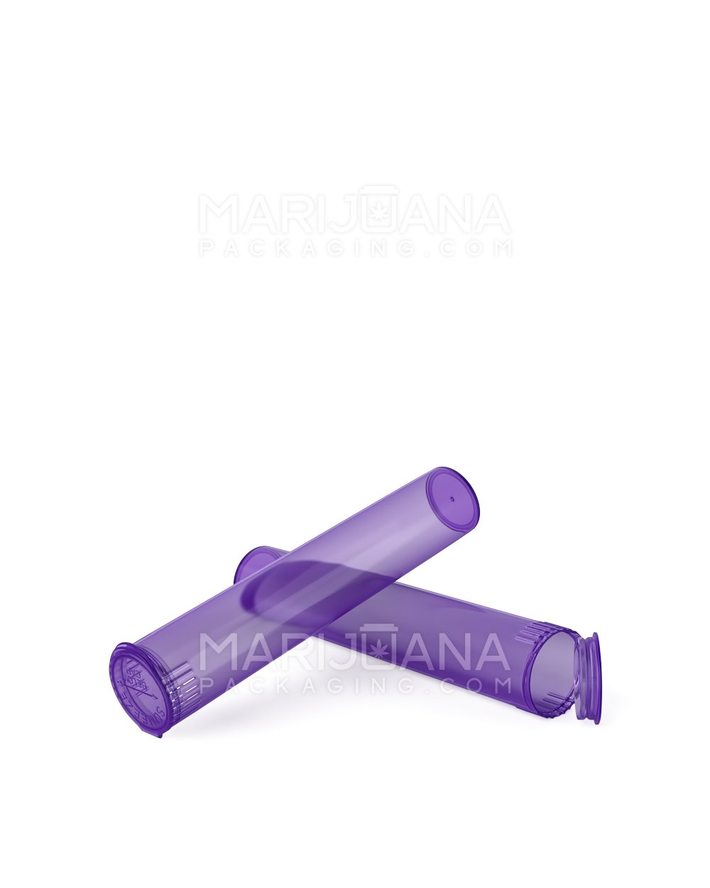 Child Resistant | Pop Top Translucent Plastic Pre-Roll Tubes | 95mm - Purple - 1000 Count - 6