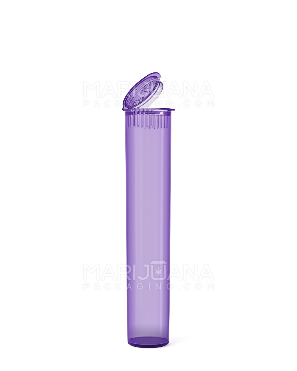 Child Resistant Pop Top Translucent Plastic Pre-Roll Tubes | 95mm - Purple | Sample - 1