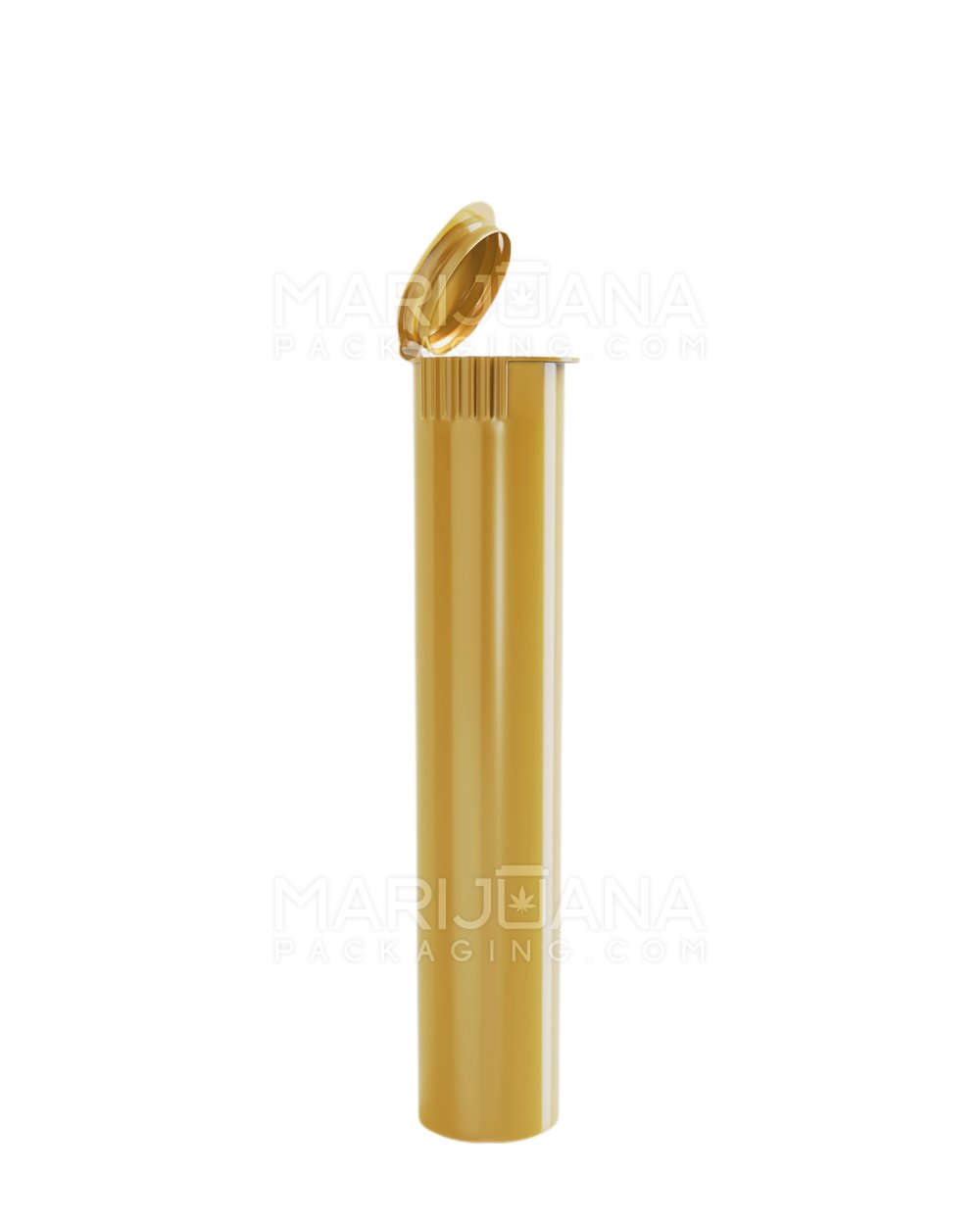 Child Resistant Pop Top Opaque Plastic Pre-Roll Tubes | 98mm - Gold | Sample - 1