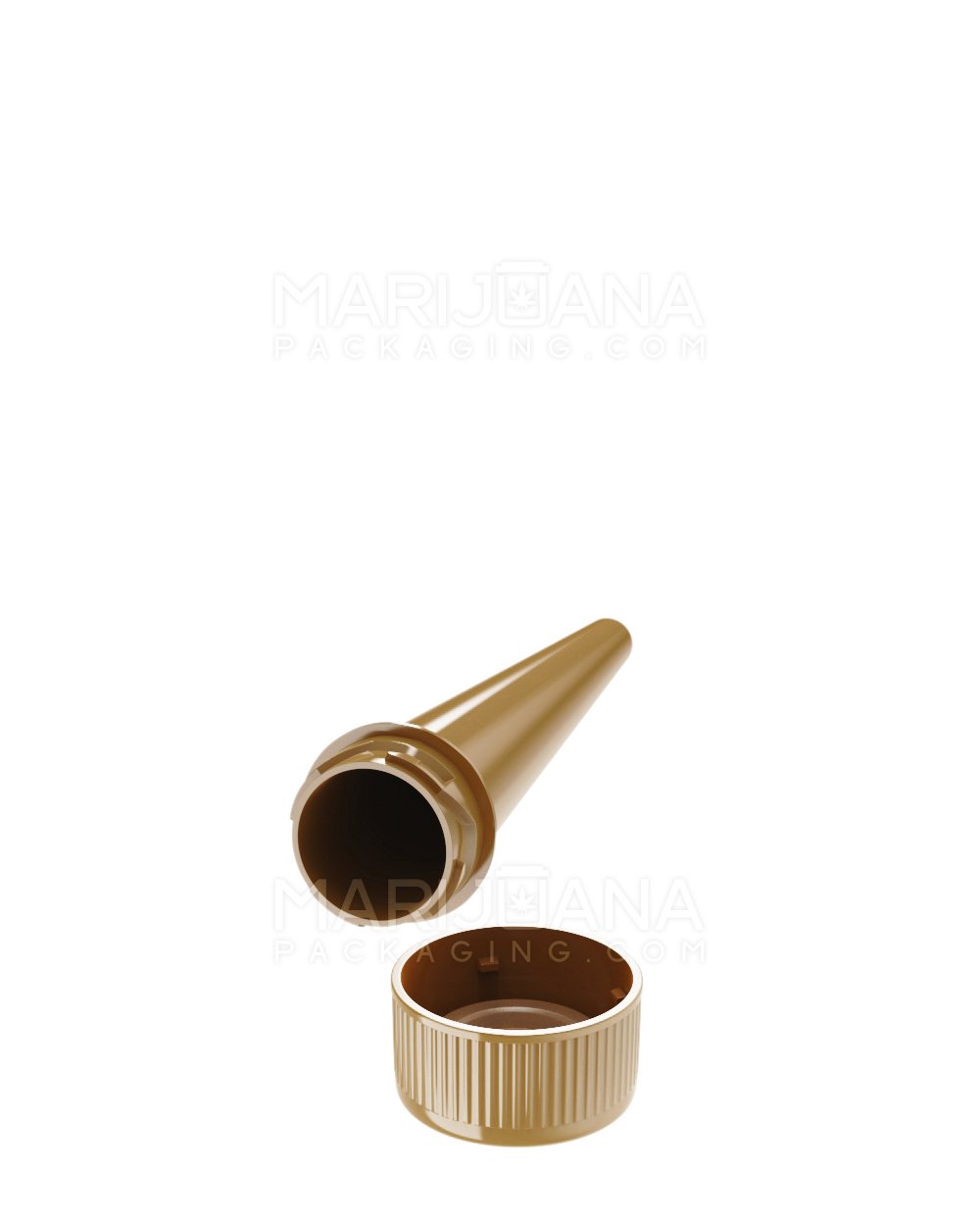 Child Resistant | Push Down & Turn Opaque Conical Pre-Roll Tubes | 98mm - Gold - 850 Count - 2