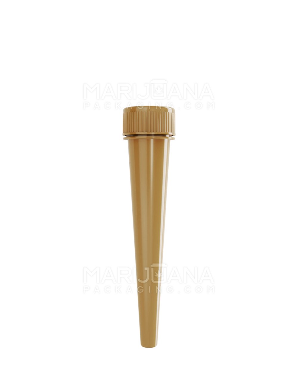 Child Resistant Push Down & Turn Opaque Conical Pre-Roll Tubes | 98mm - Gold | Sample - 1