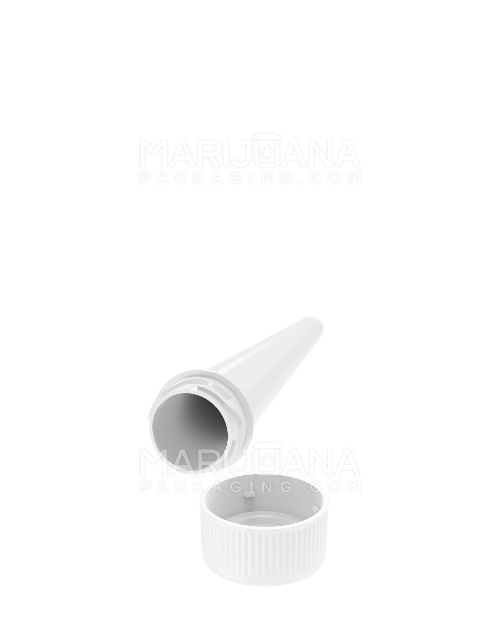 Child Resistant | Push Down & Turn Opaque Conical Pre-Roll Tubes | 98mm - White - 850 Count - 2