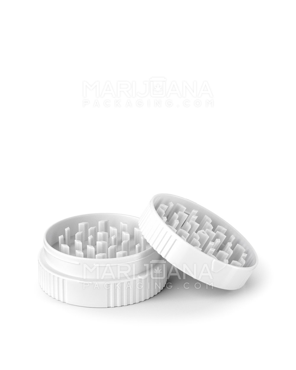 Child Resistant | Push & Turn Vial with Grinder Cap | 40dr - White Plastic - 150 Count - 6