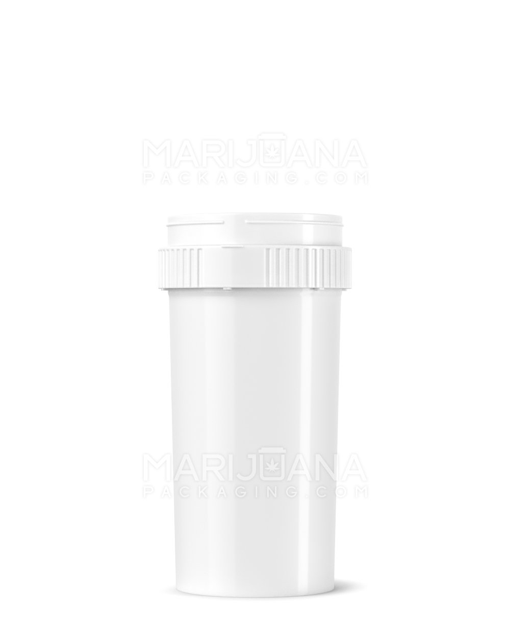 Child Resistant | Push & Turn Vial with Grinder Cap | 40dr - White Plastic - 150 Count - 4