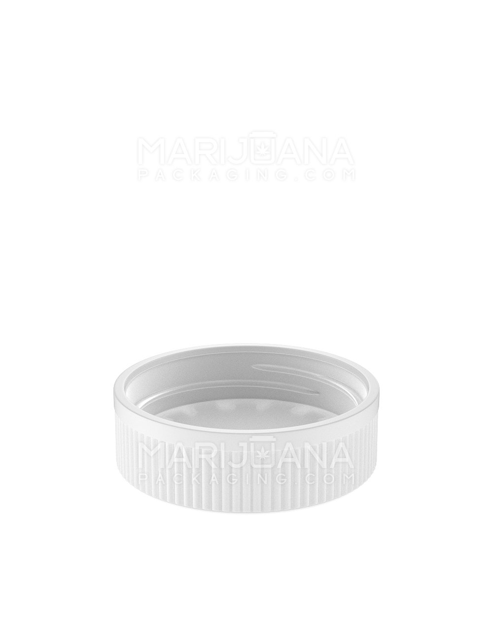 Child Resistant | Ribbed Push Down & Turn Plastic Caps | 53mm - Matte White - 120 Count - 4
