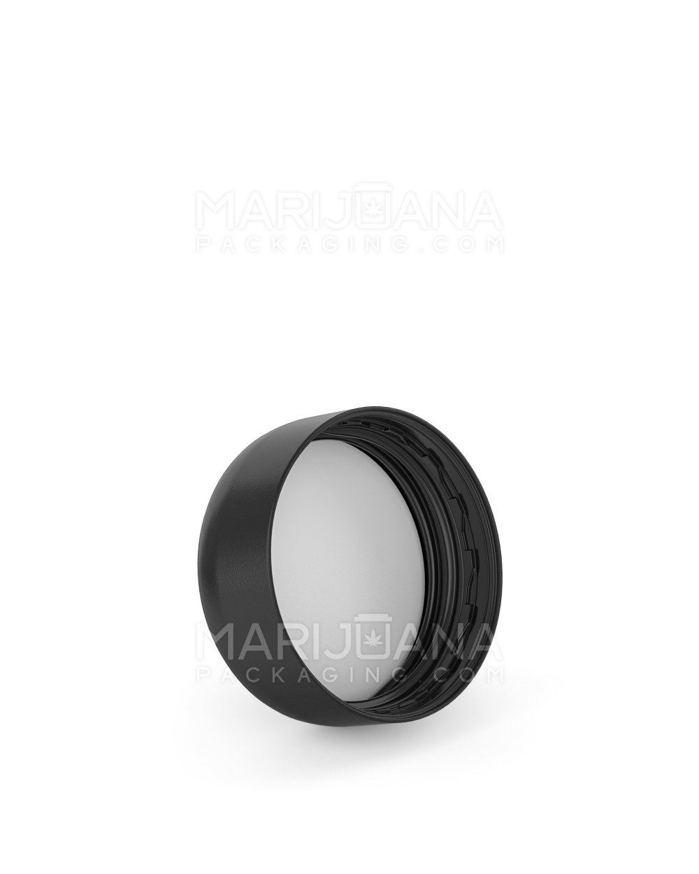 Child Resistant | Smooth Push Down & Turn Plastic Caps w/ Foam Liner | 29mm - Semi Gloss Black - 504 Count - 2