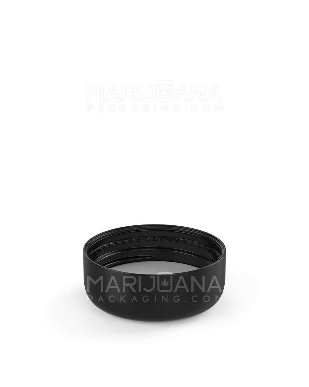 Child Resistant | Smooth Push Down & Turn Plastic Caps w/ Foam Liner | 32mm - Semi Gloss Black - 320 Count - 4