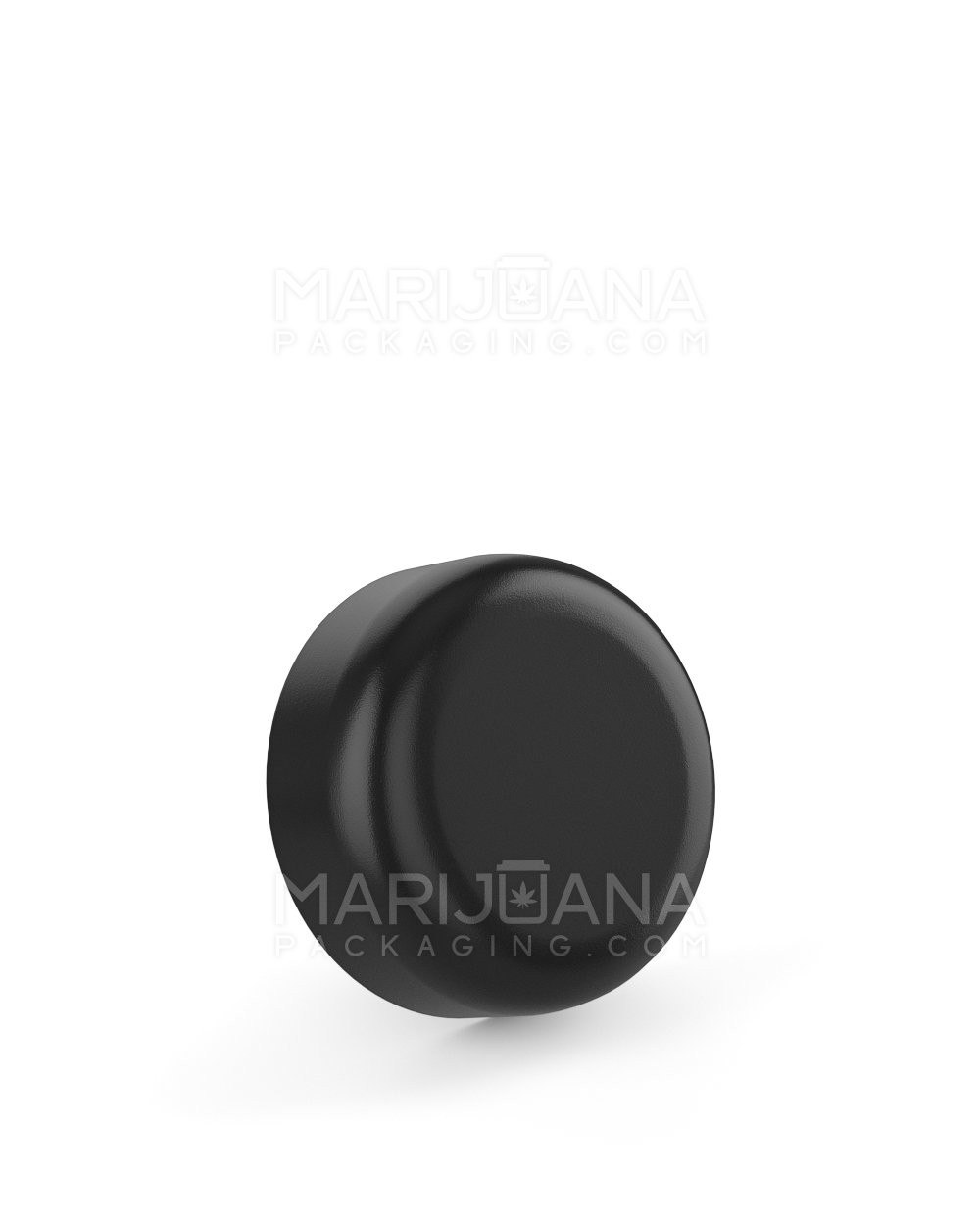 Child Resistant | Smooth Push Down & Turn Plastic Caps w/ Foam Liner | 32mm - Semi Gloss Black - 320 Count - 1