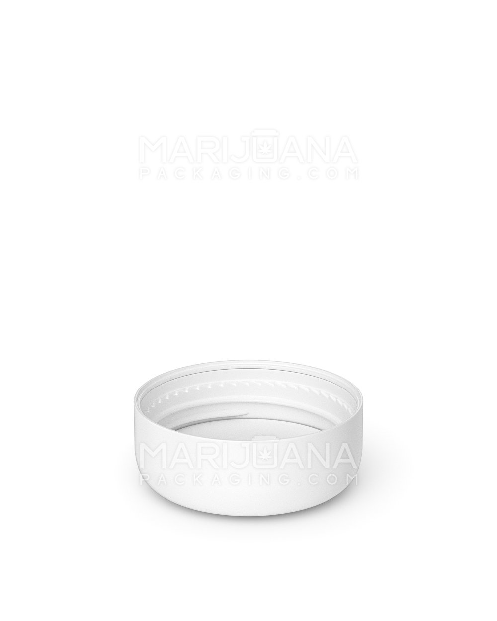Child Resistant | Smooth Push Down & Turn Plastic Caps w/ Foam Liner | 32mm - Semi Gloss White - 320 Count - 4