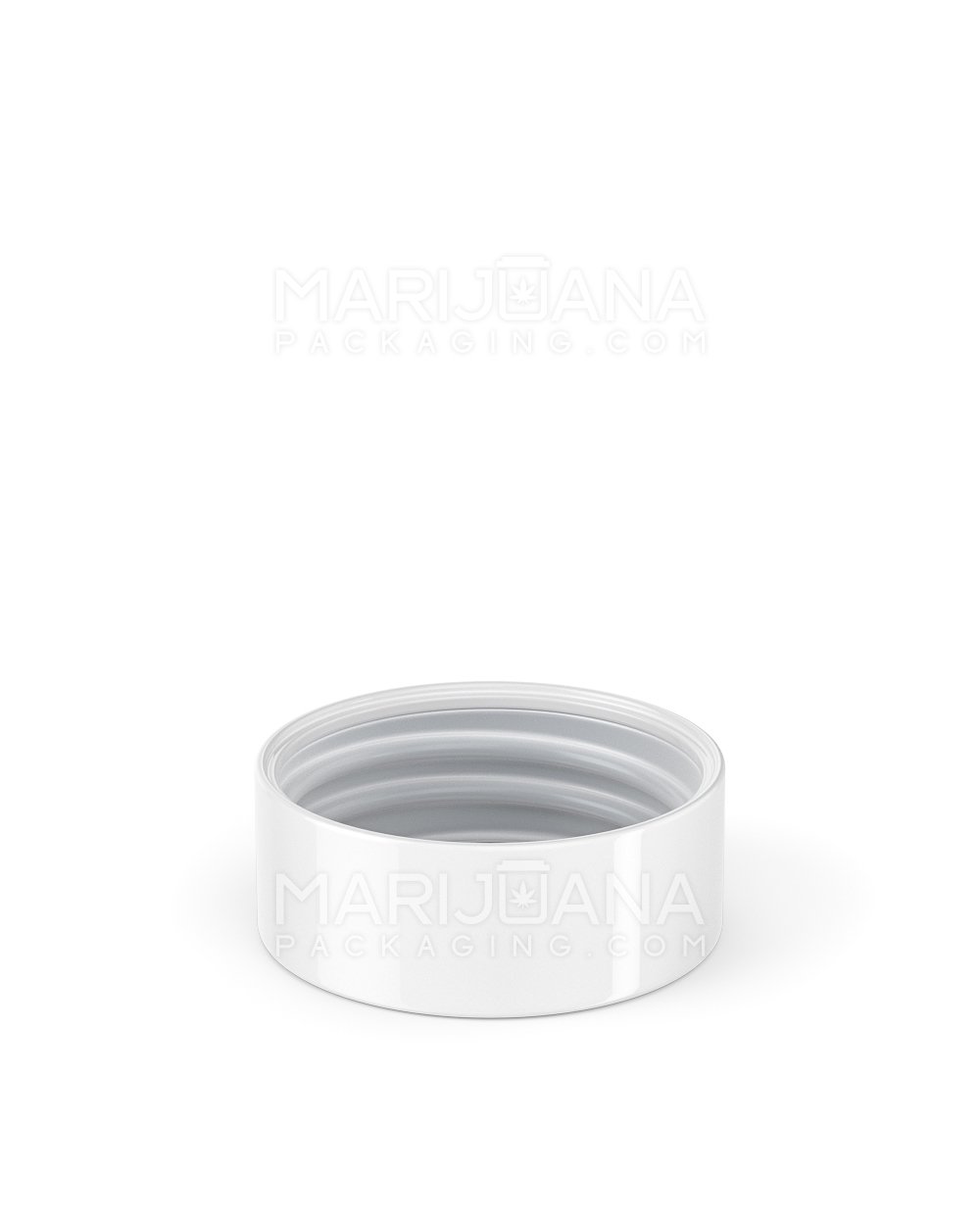 Child Resistant | Smooth Push Down & Turn Plastic Caps w/ Foil Liner | 38mm - Glossy White - 320 Count - 4