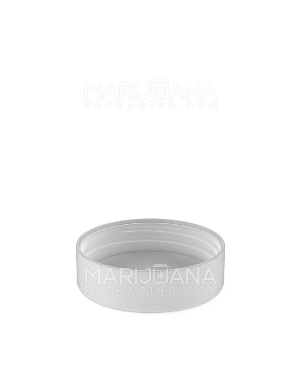 Child Resistant | Smooth Push Down & Turn Plastic Caps w/ Foam Liner | 50mm - Matte White - 100 Count - 4