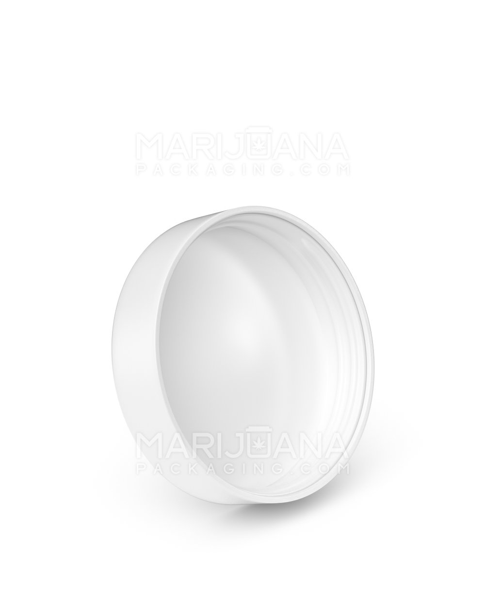 Child Resistant | Smooth Push Down & Turn Plastic Caps w/ Foam Liner | 57mm - Semi Gloss White - 72 Count - 2