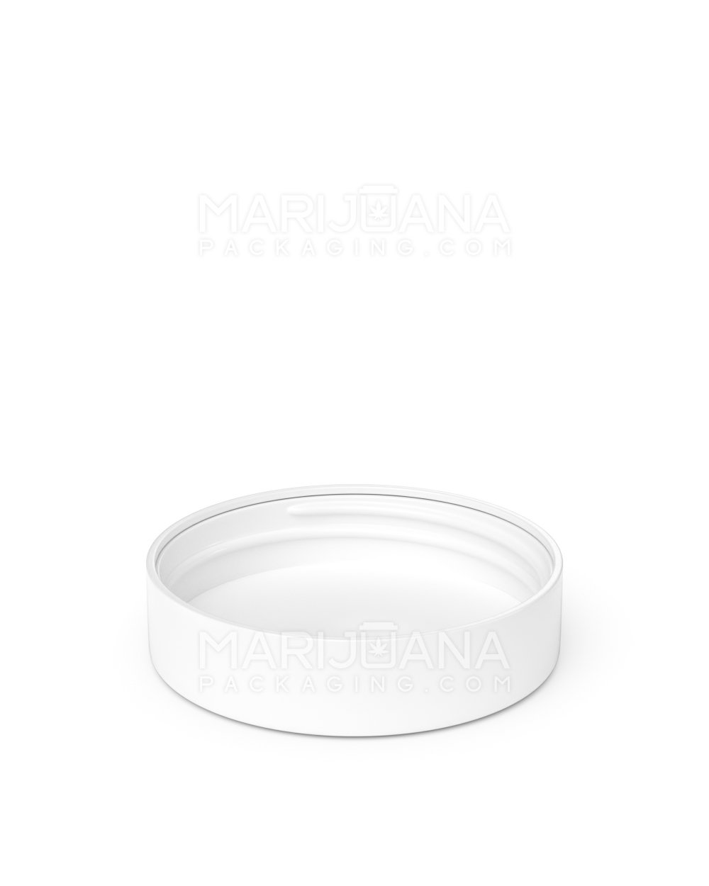 Child Resistant | Smooth Push Down & Turn Plastic Caps w/ Foam Liner | 57mm - Semi Gloss White - 72 Count - 4