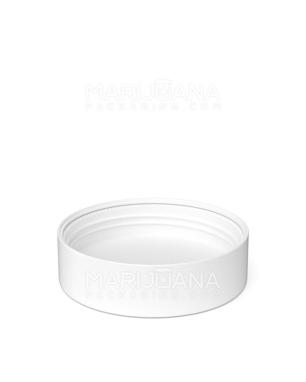 Child Resistant | Smooth Push Down & Turn Plastic Caps w/ Foam Liner | 63mm - Semi Gloss White - 96 Count - 4