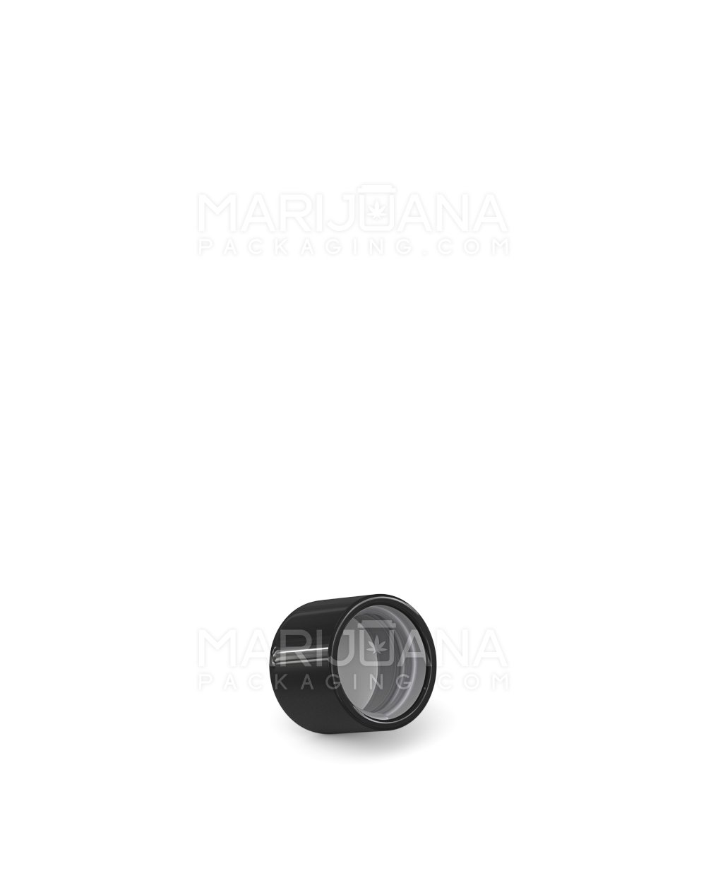 Child Resistant | Smooth Push Down & Turn Plastic Caps w/ Foam Liner | 18mm - Glossy Black - 400 Count - 2