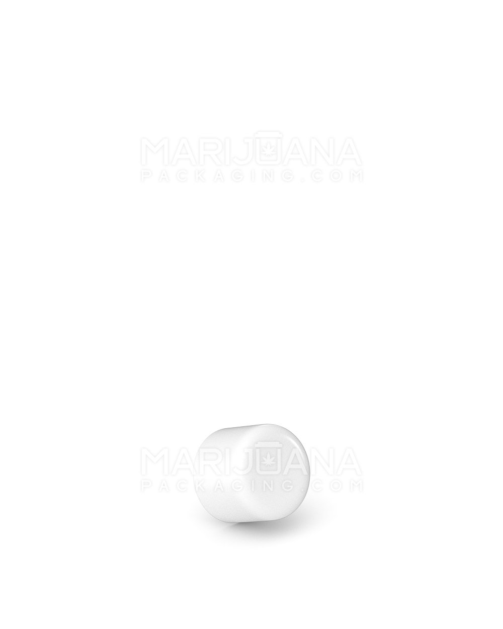 Child Resistant Smooth Push Down & Turn Plastic Caps for Glass Tube | 18mm - Matte White | Sample - 1