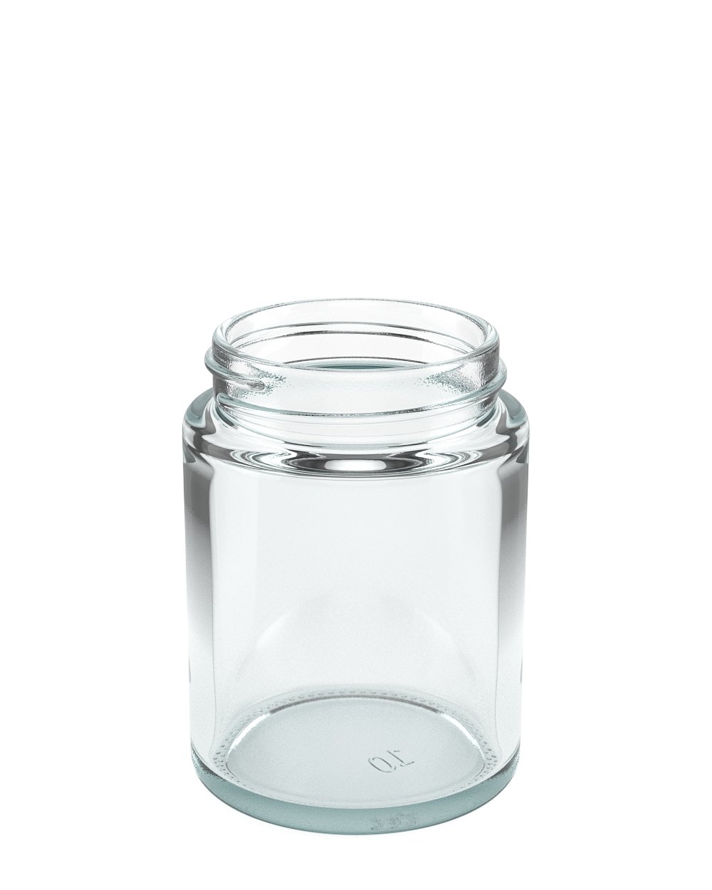 Child Resistant | Straight Sided Clear Glass Jars with Black Cap | 50mm - 4oz - 100 Count - 3