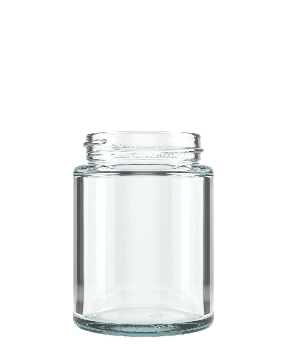 Child Resistant | Straight Sided Clear Glass Jars with Black Cap | 50mm - 4oz - 100 Count - 2