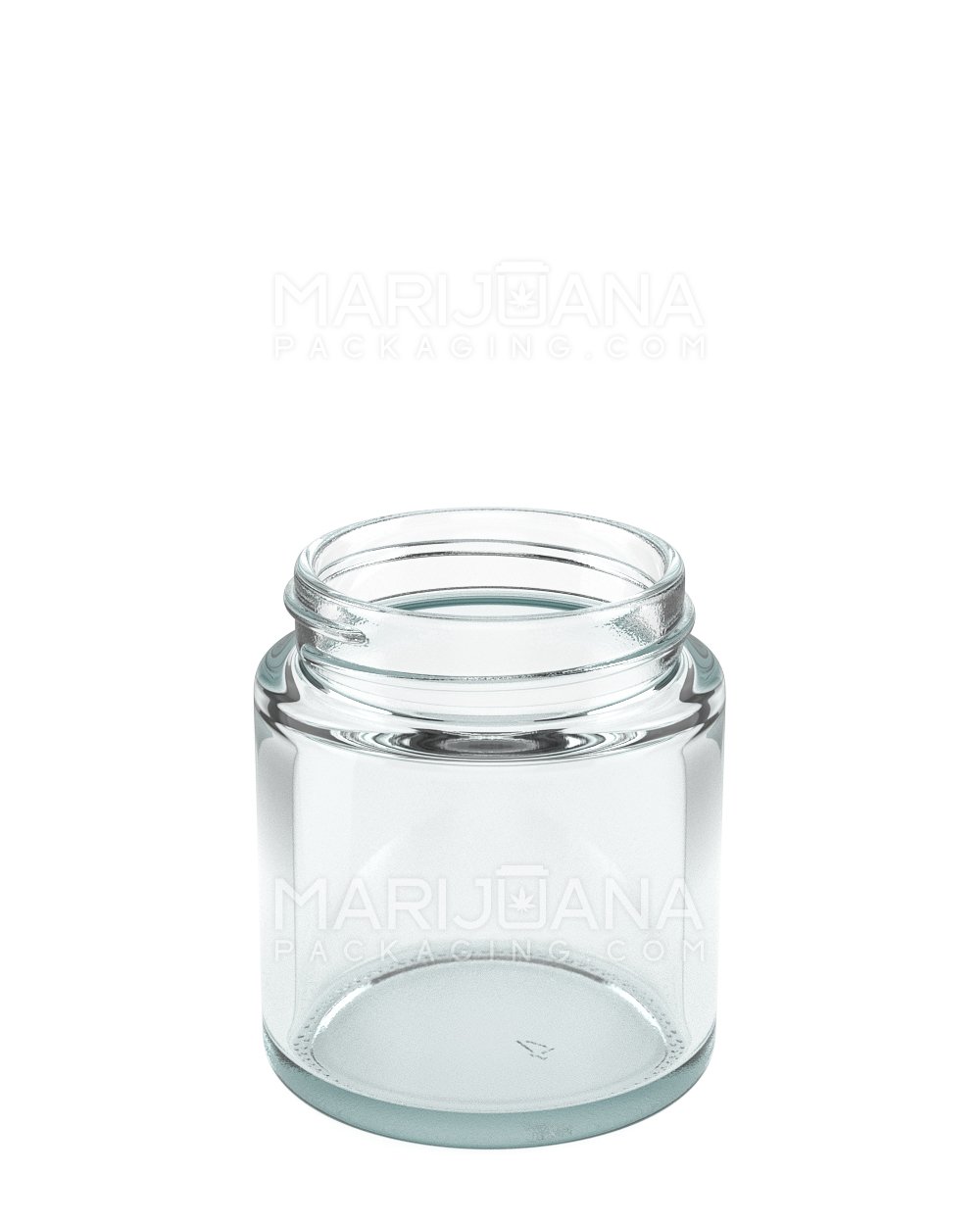Child Resistant | Straight Sided Clear Glass Jars with Black Cap | 53mm - 3oz - 150 Count - 3