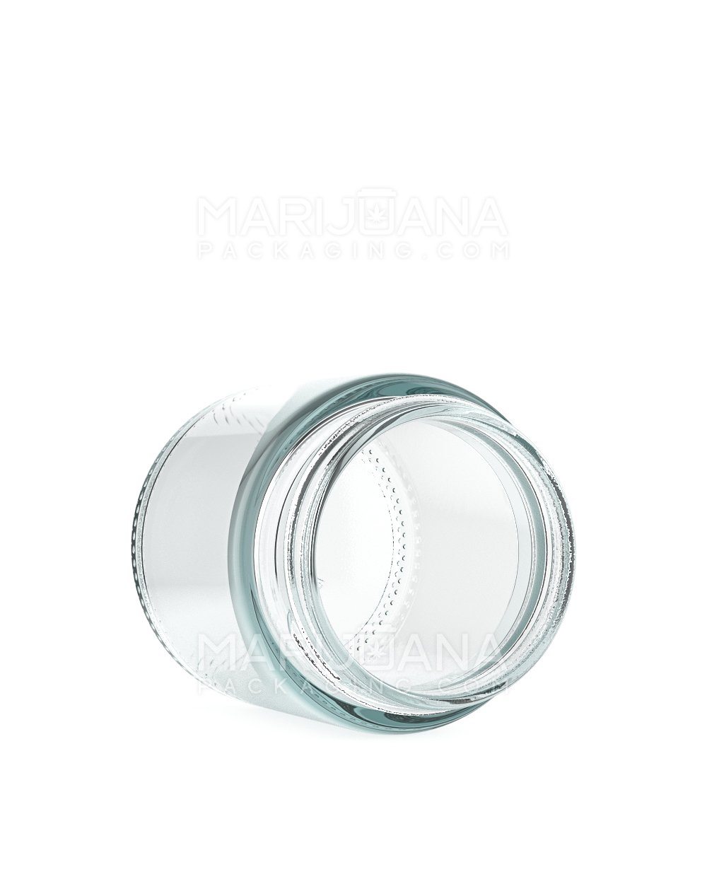 Child Resistant | Straight Sided Clear Glass Jars with Black Cap | 53mm - 3oz - 150 Count - 4