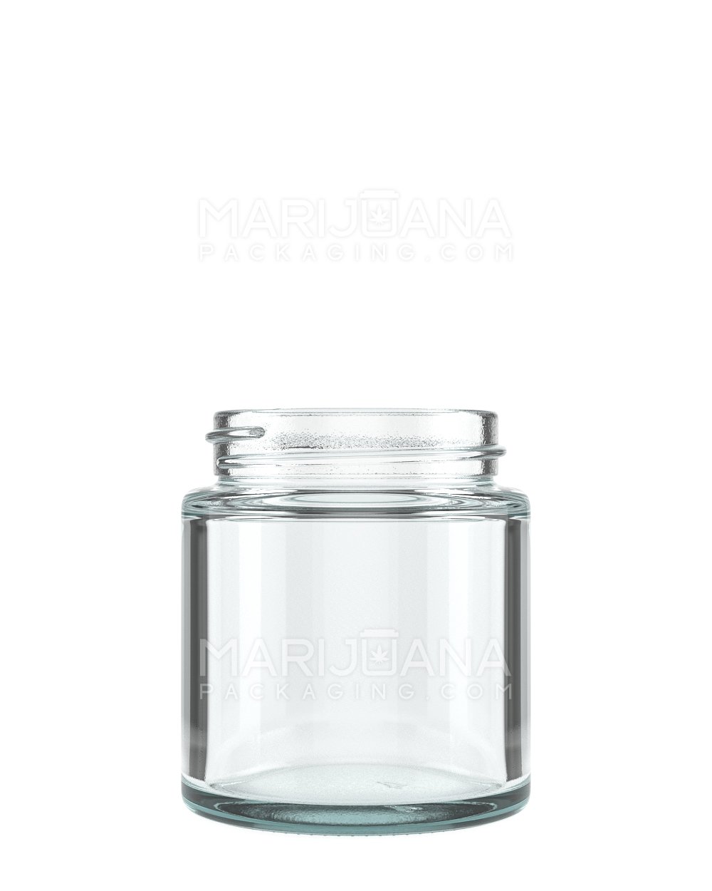 Child Resistant | Straight Sided Clear Glass Jars with Black Cap | 53mm - 3oz - 150 Count - 2