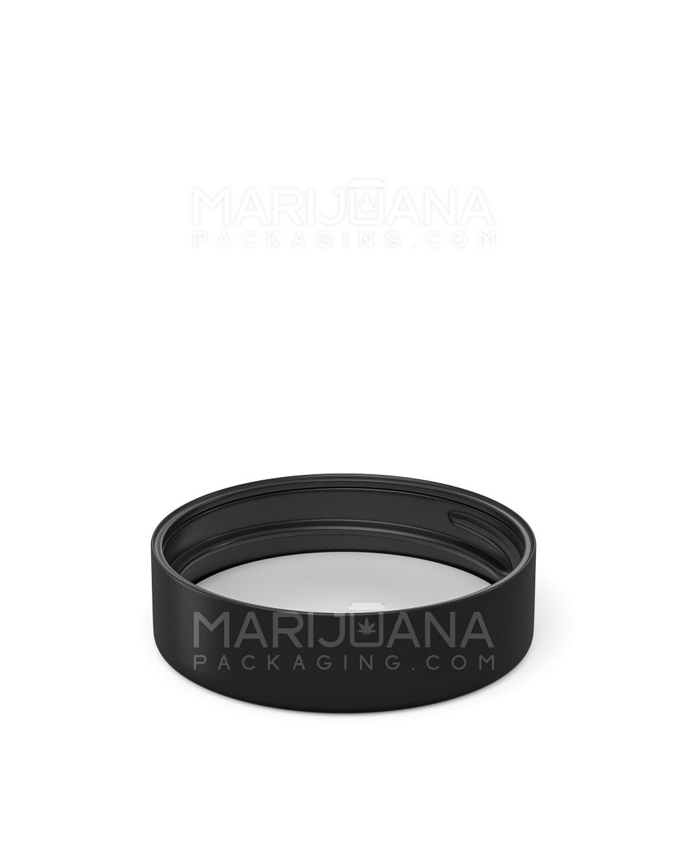Child Resistant & Sustainable | Recyclable Push & Turn Reclaimed Ocean Plastic Caps w/ Foam Liner | 53mm - Matte Black  - 4