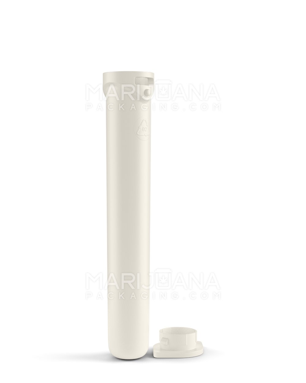 Child Resistant & Sustainable | 100% Recyclable "Line-up Arrow" Reclaimed Ocean Plastic Pre-Roll Tubes | 110mm - Beige - 4