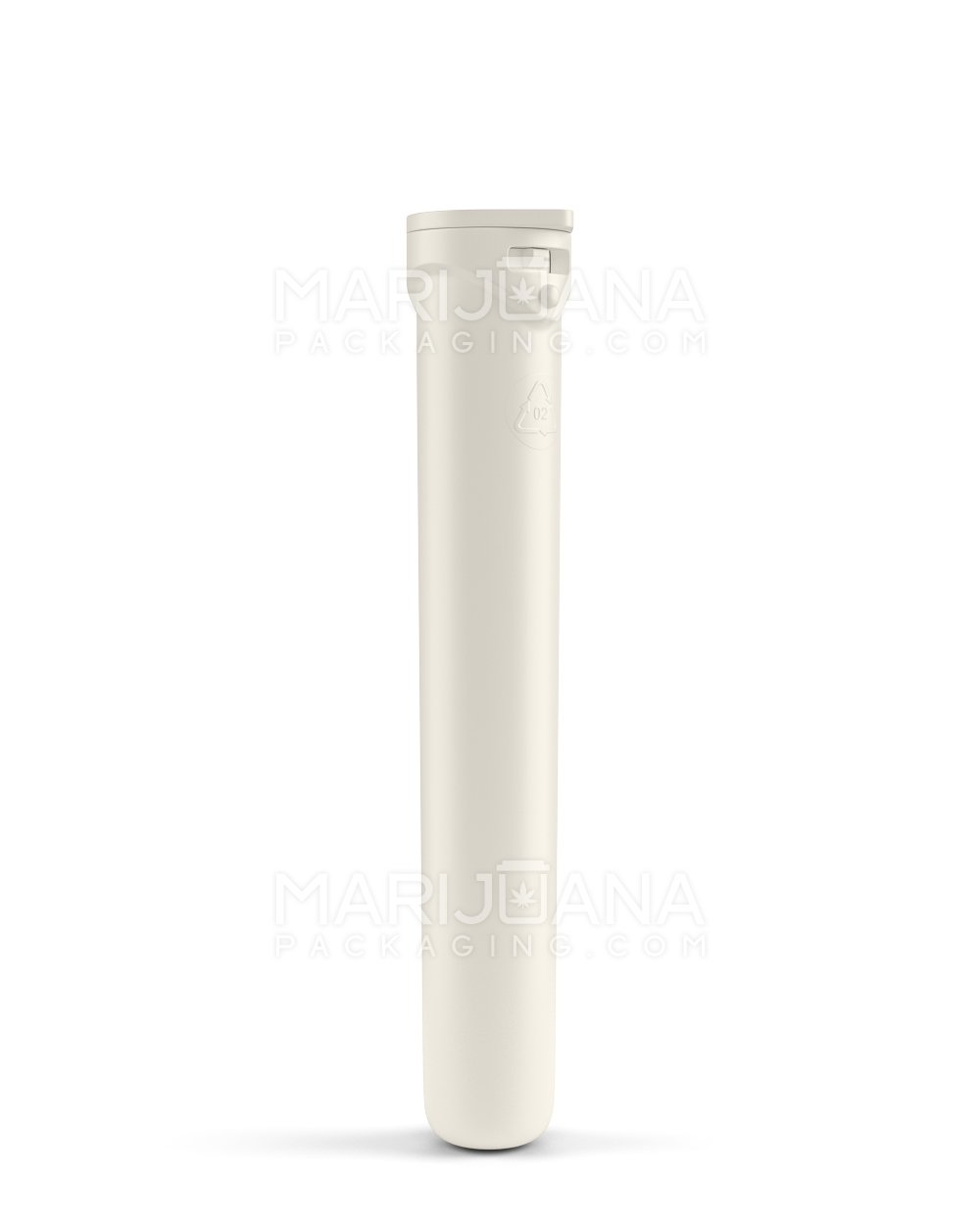 Child Resistant & Sustainable | 100% Recyclable "Line-up Arrow" Reclaimed Ocean Plastic Pre-Roll Tubes | 110mm - Beige - 1