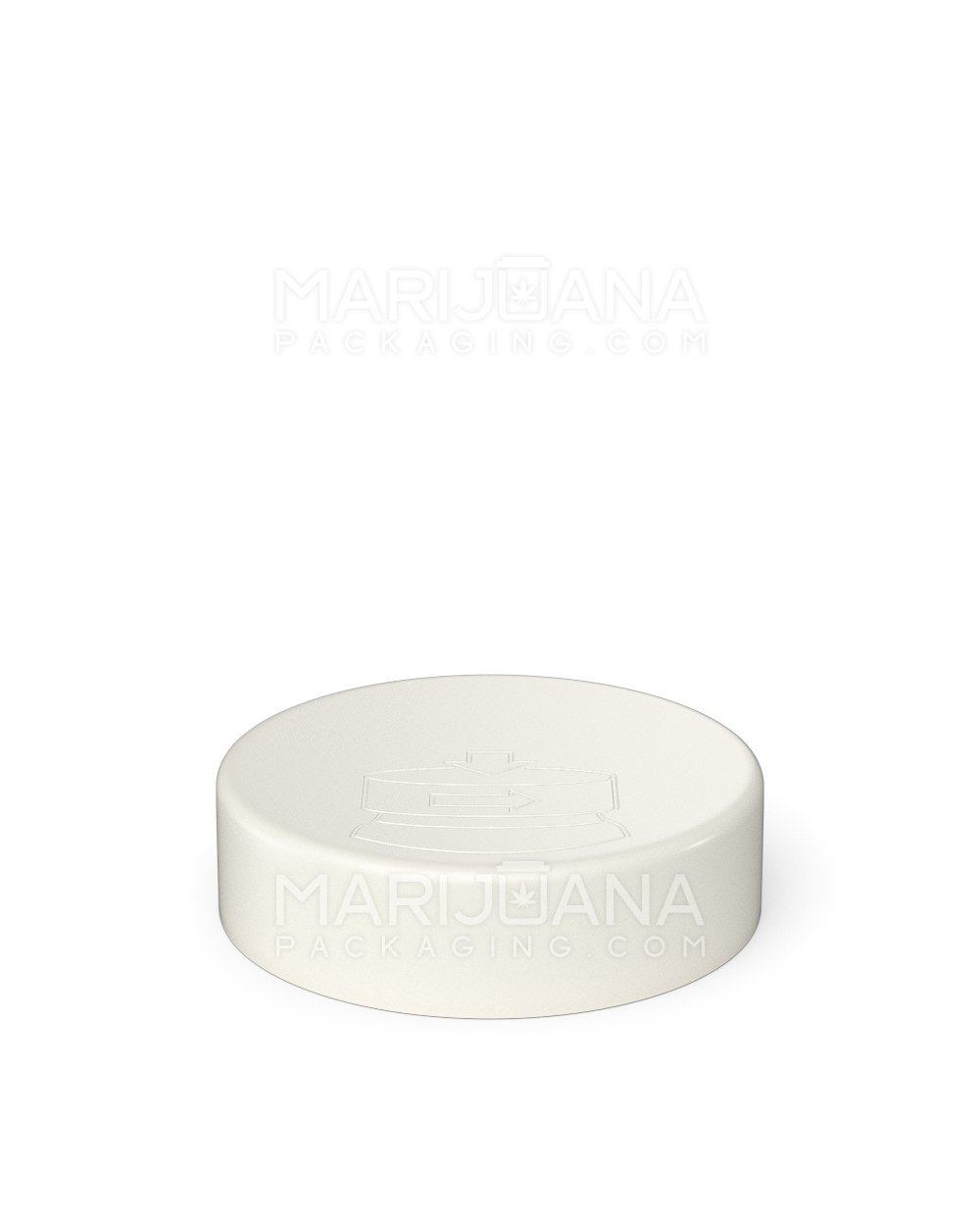 Child Resistant & Sustainable | Recyclable Push & Turn Reclaimed Ocean Plastic Caps w/ Foam Liner | 53mm - Matte White  - 3